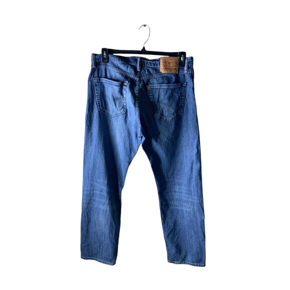 Levi's 505 Jeans Mens Size 34X30 Straight Relaxed Fit Whiskers Medium Wash Denim - Picture 2 of 10